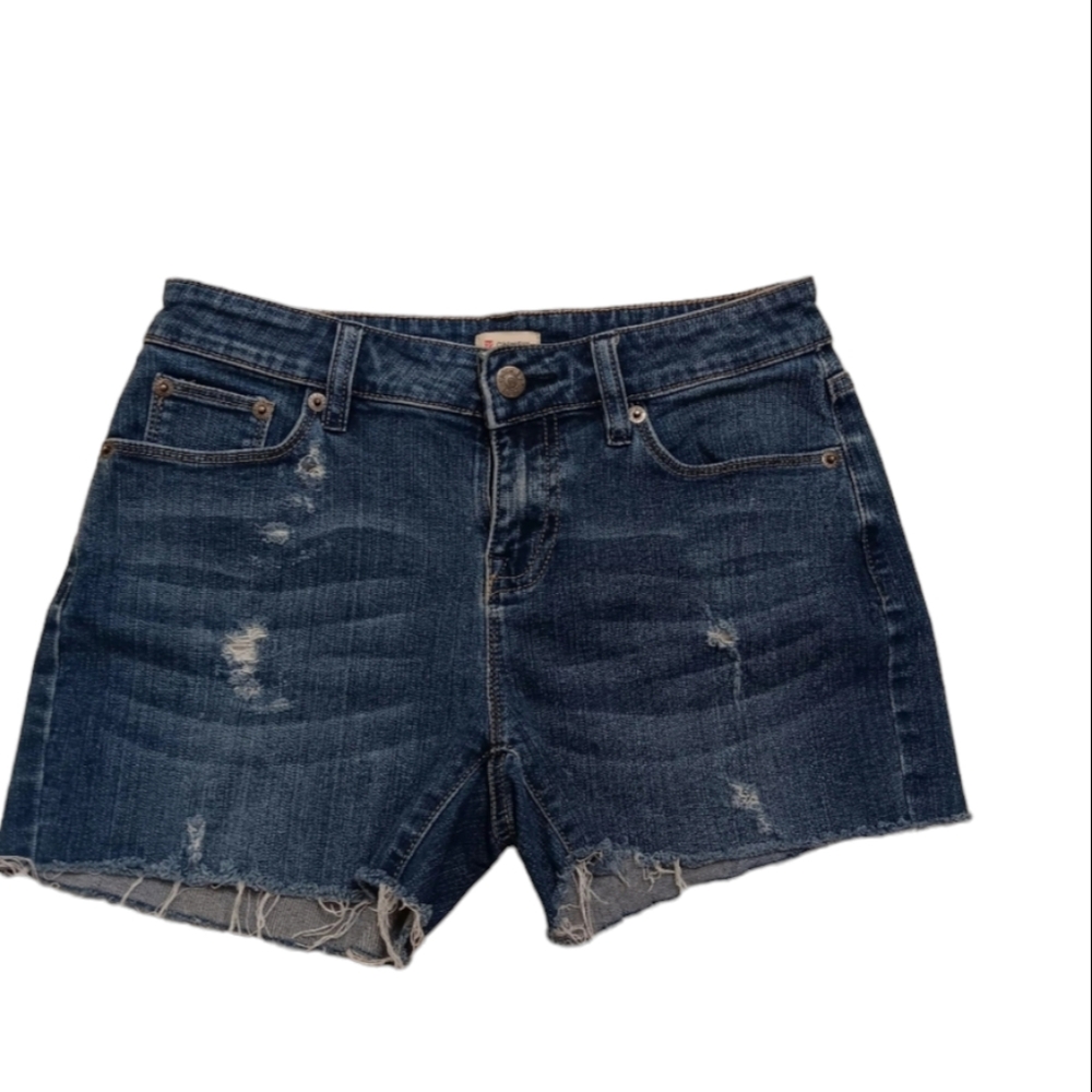 Cremieux Distressed Denim Cuttoff Size 0 Blue Summer Beach Shorts